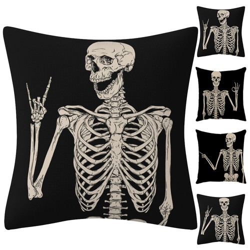 4pcs halloween skull cushion - skull,