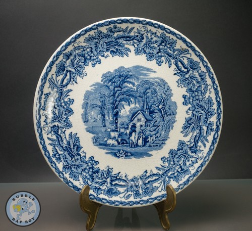 1930 booths blue white - blue, plate