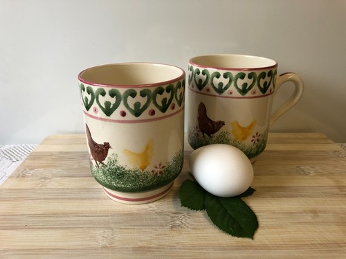 Vintage farmyard spongeware - vintage,