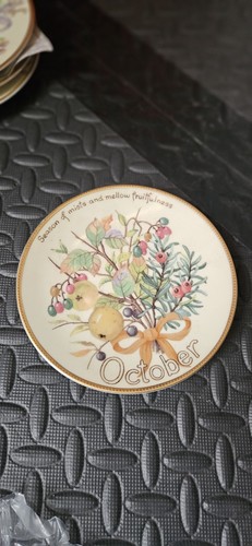 October floral plate - from, the