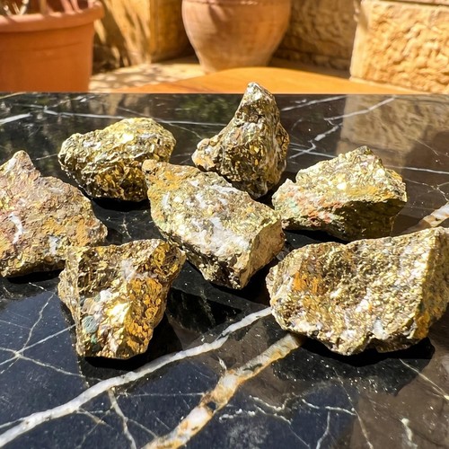 Gold chalcopyrite ore rough - ore,