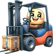Colour Forklift Truck Wall Art Bedroom Laptop Decor Vinyl Sticker Decal 6 Sizes