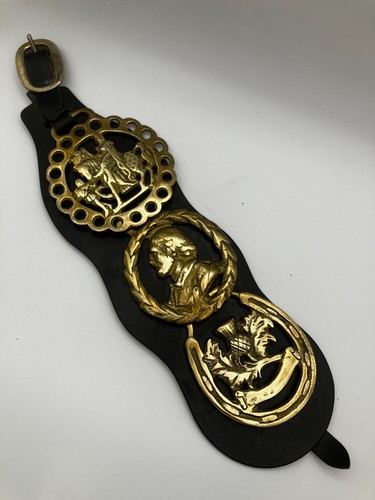 Vintage scottish horse brass - vintage,