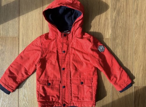 Red boys coat padded - f&f,