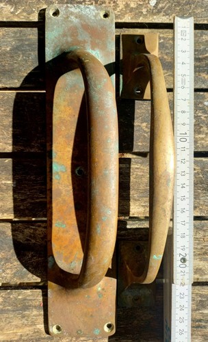 Pair vintage solid brass - of,