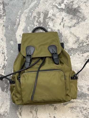 Burberry olive nylon backpack - burberry,