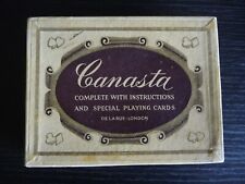 vintage canasta playing cards with instructions
