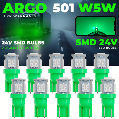 24v 501 led - 501, side