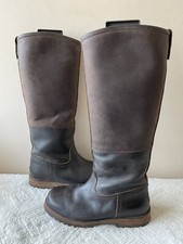 KINPURNIE real leather ladies brown riding boot stable dog walking boot size 4
