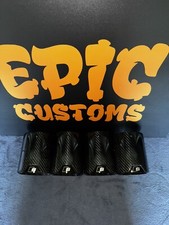Carbon black exhaust tips - 3.6",