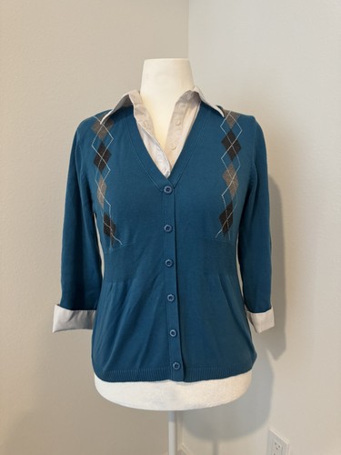 Kim rogers teal argyle - rogers,