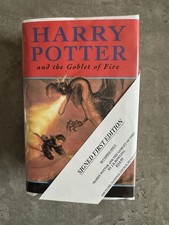Harry Potter and the Goblet of Fire. Actual First Print Edition. Signed