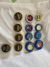 Assorted Empty Caviar Tins- 13