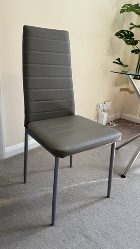 Grey high back - grey, upholstered