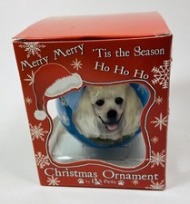 White Standard Poodle Ornament