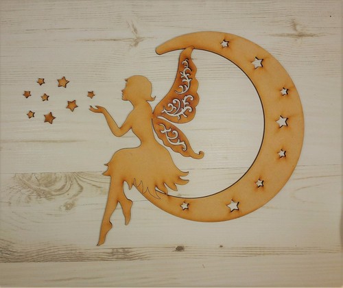 Fairy moon granting wishes - fairy,