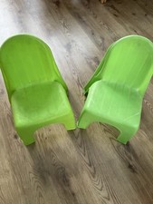2 X PREMIUM PLASTIC CHILDREN CHAIRS KIDS NURSERY SCHOOL CLUB GARDEN TEA PARTY