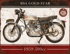 BSA GOLDSTAR  #0022 SIGN 10 X
