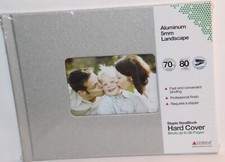 Unibind Staple SteelBook Hard Cover Silver 5mm Landscape Binds 80 pages 40 sheet