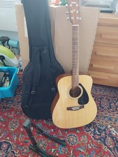 Yamaha F310 6-String Acoustic Guitar with Accessories, Stand, and Carry Bag