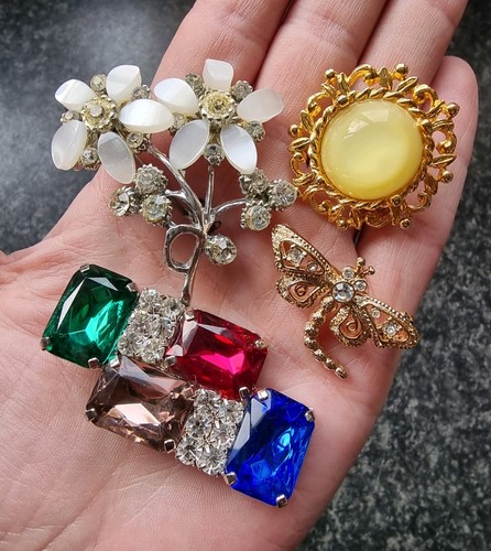 Vintage brooches lot gold - vintage, &