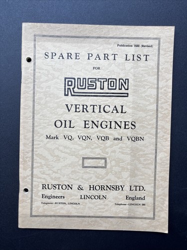 Ruston hornsby spare part - hornsby,