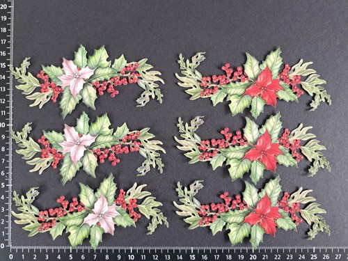Poinsettia swags die - , cuts
