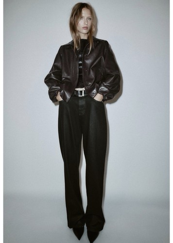 Zara size faux leather high - l,