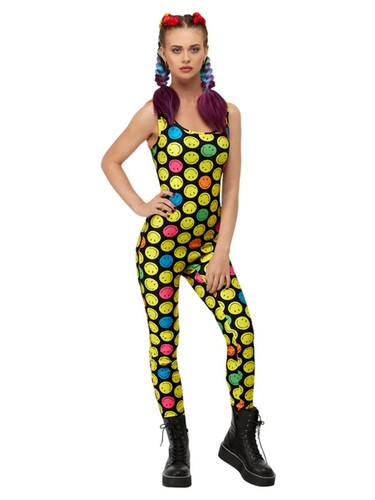 Ladies smiley unitard costume - unitard,