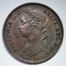 1881 H Victoria FARTHING, Bun
