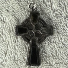 Antique Celtic Scottish Solid Silver Cross as found, Birmingham 1939