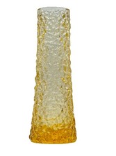 Whitefriars Geoffrey Baxter Textured FLC Amber Glass Vase Medium Version 9729