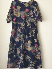 ZANZEA BLACK FLORAL DRESS SIZE M 100% COTTON