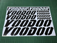 VOODOO Cycling Decals Printed Bike Stickers Custom Sizes Frame Fork ROAD MTB BMX