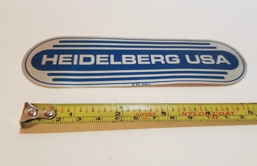 Original heidelberg nameplate - original,