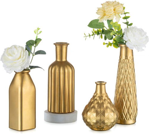 Bud vase small gold - vase, gold: