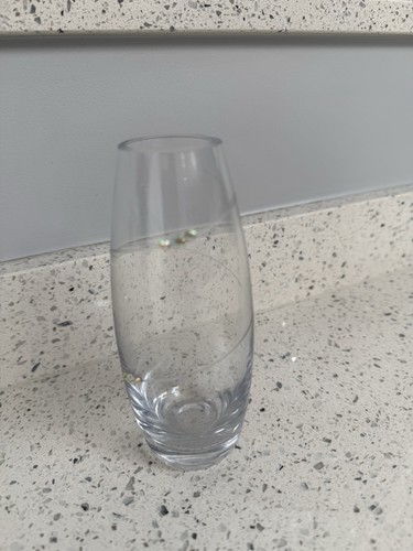 Modern clear glass bud vase - glass,