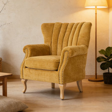 Modern Chenille Tub Armchair