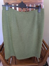Eastex Lined Wool Mix Skirt With Part Elastic Waist At Back Size 18
