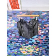 Vintage Black Leather Corset