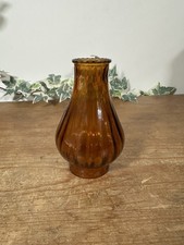 Vintage Amber Orange Glass Oil