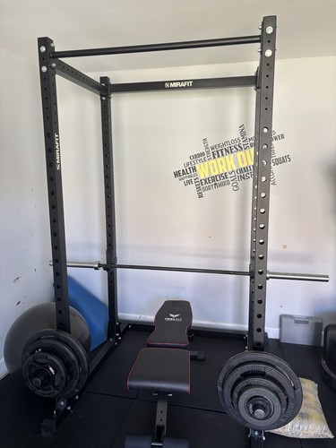 Mirafit black steel power rack - mirafit,