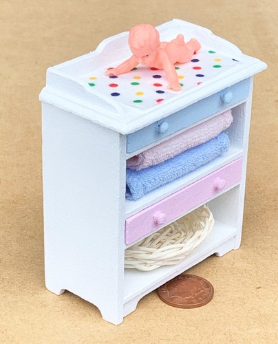Dolls house painted wooden - house,