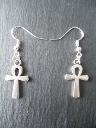 Egyptian ankh earrings - ankh, 925