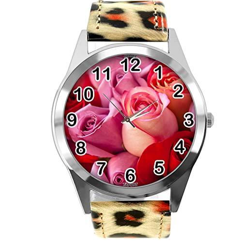Leopard print leather round - leopard,