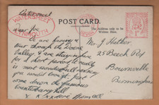 Early Meter Mark for Neopost Machine 1928 - Watersmeet, Devon Slogan