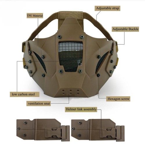 Tactical mesh mask half - tactical, face
