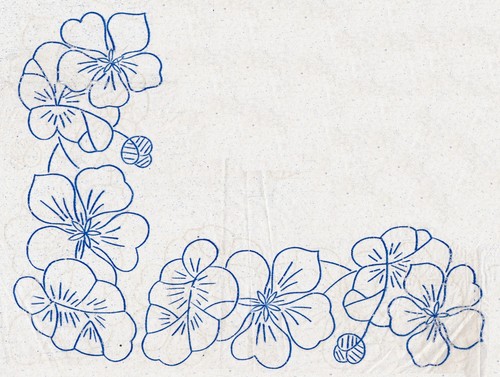 Vintage embroidery transfer - vintage,