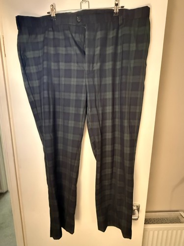 Mens waist tartan trousers - mens,