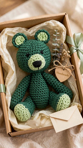 Handmade crocheted green - crocheted,